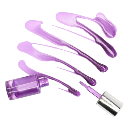 Lavender nail polish bottle